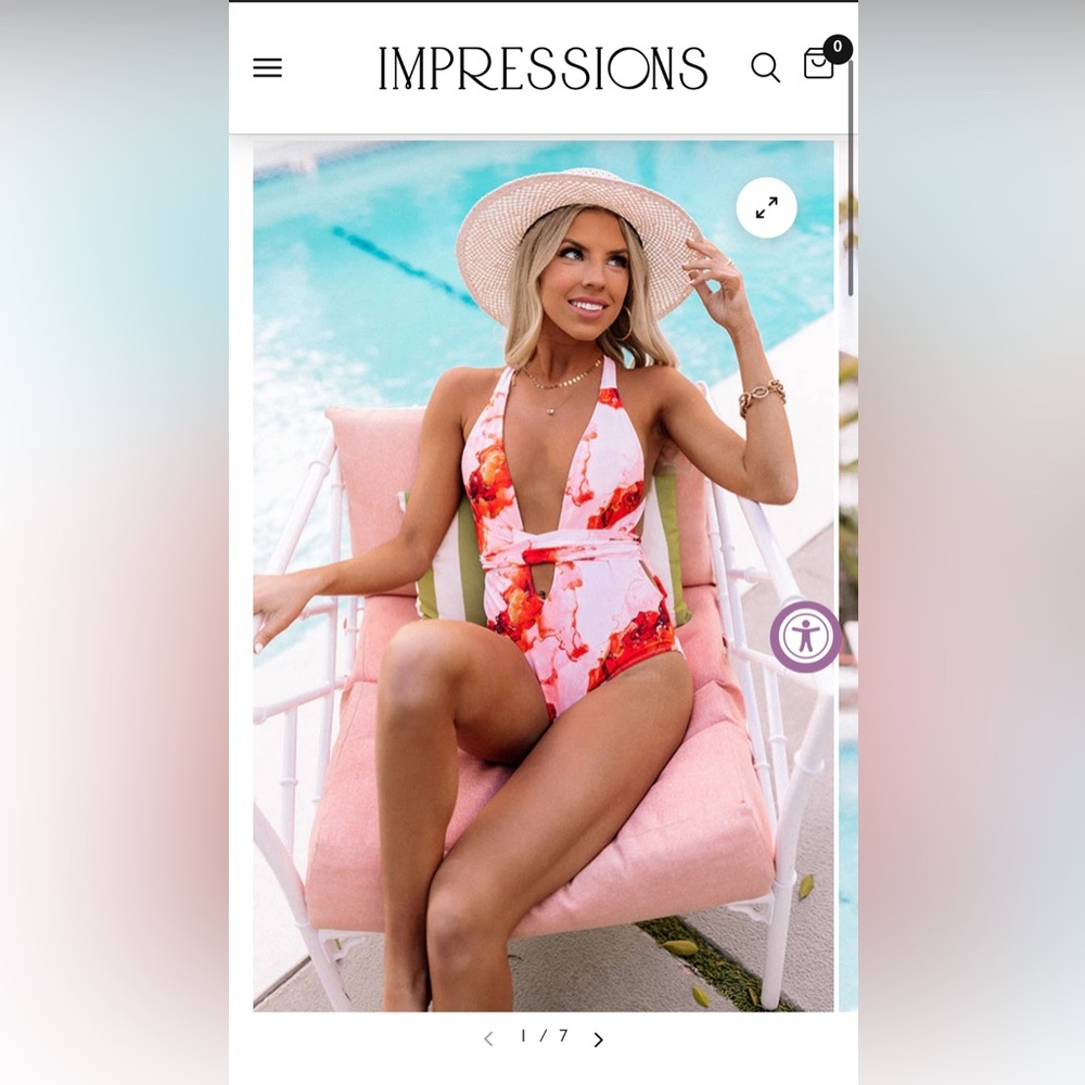 Clearwater Cruise Watercolor One Piece Swimsuit
Small